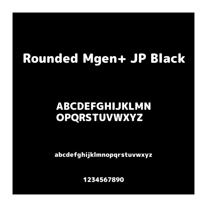 Rounded Mgen+ JP Black