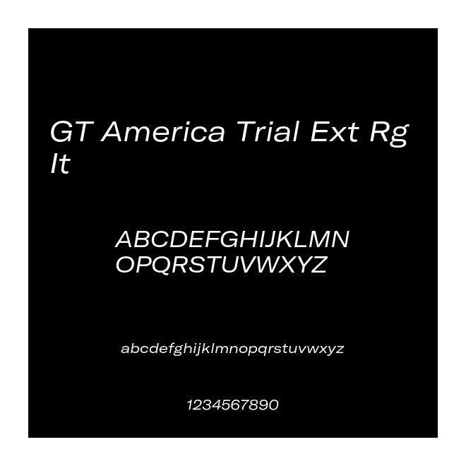 GT America Trial Ext Rg It