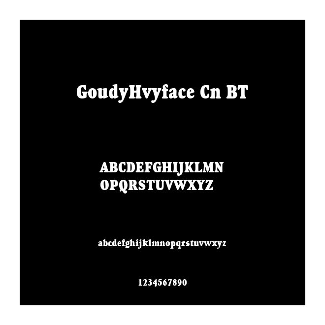 GoudyHvyface Cn BT
