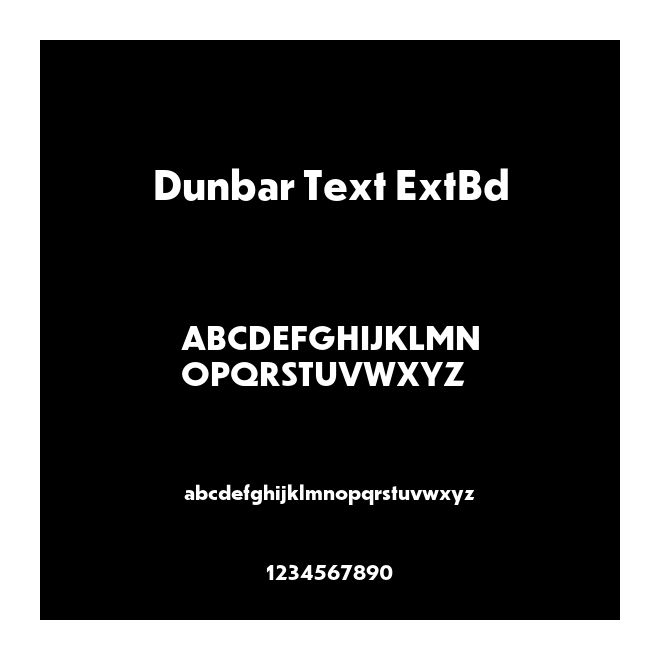 Dunbar Text ExtBd