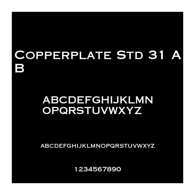 Copperplate Std 31 AB