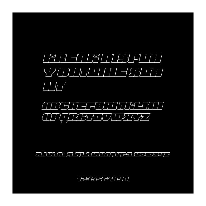 KREAK DISPLAY OUTLINE SLANT