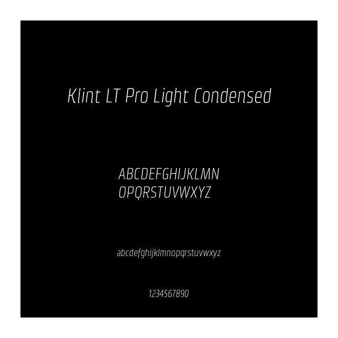 Klint LT Pro Light Condensed