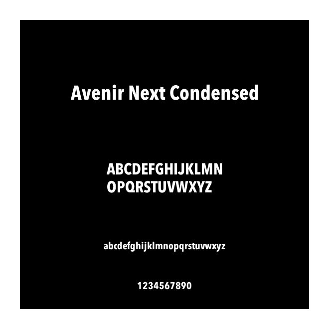 Avenir Next Condensed