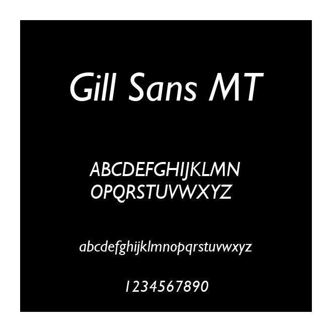 Gill Sans MT