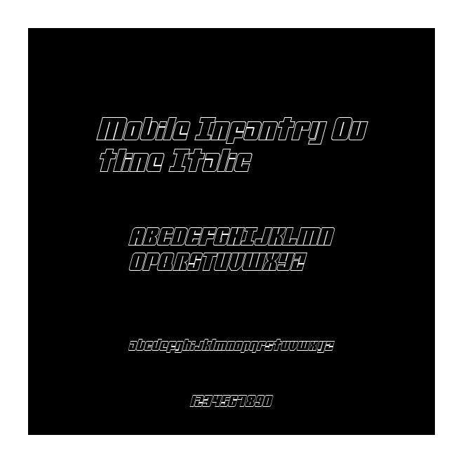 Mobile Infantry Outline Italic