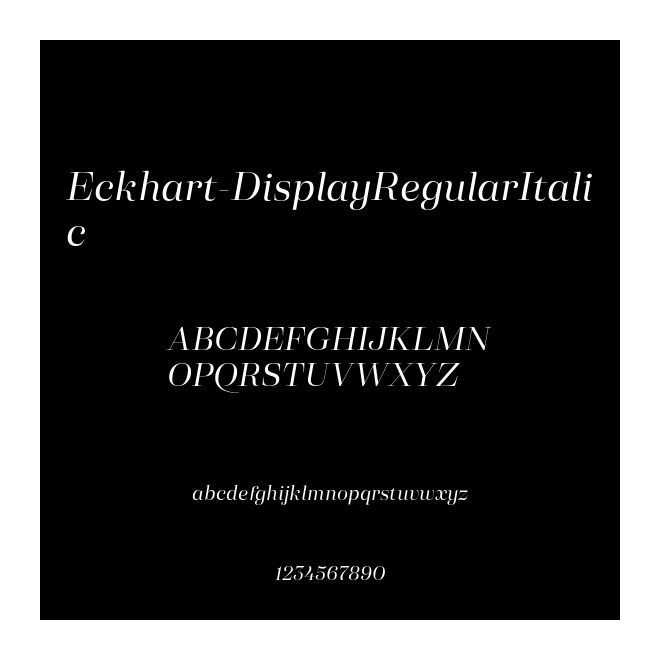 Eckhart-DisplayRegularItalic