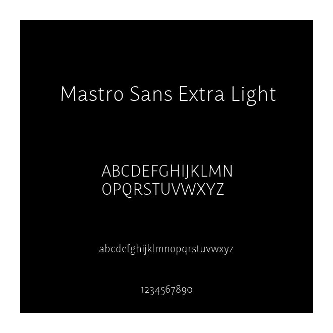 Mastro Sans Extra Light