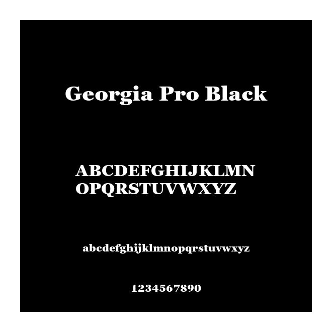 Georgia Pro Black