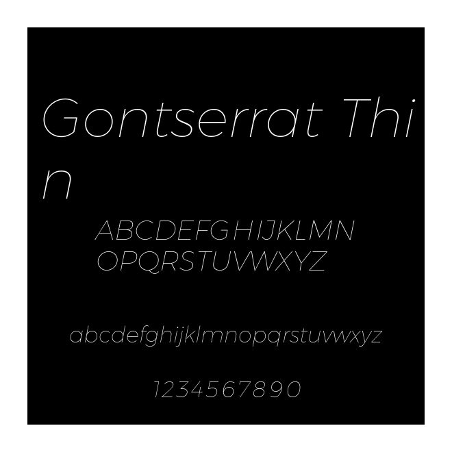 Gontserrat Thin