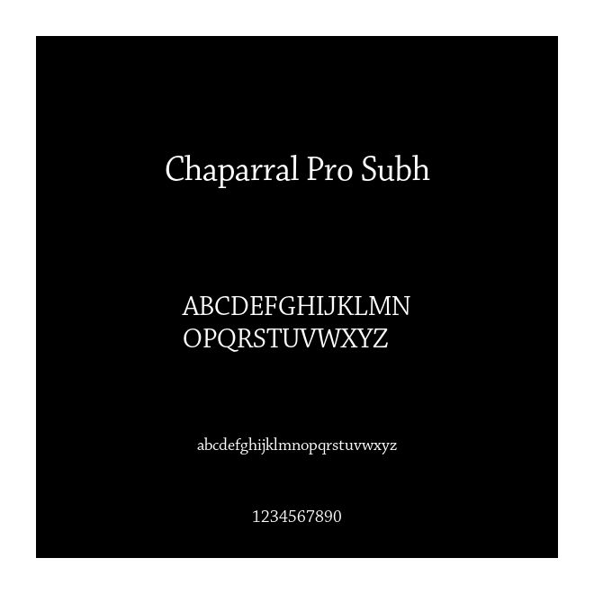 Chaparral Pro Subh
