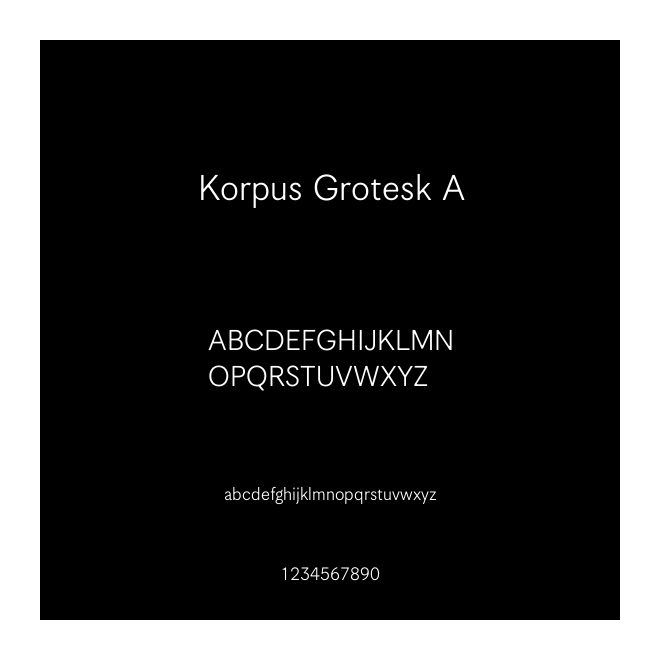 Korpus Grotesk A