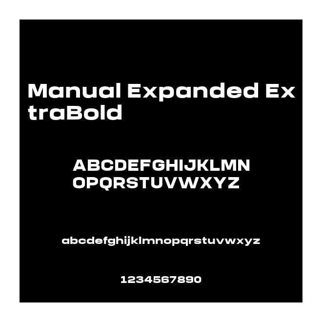 Manual Expanded ExtraBold