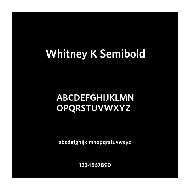 Whitney K Semibold