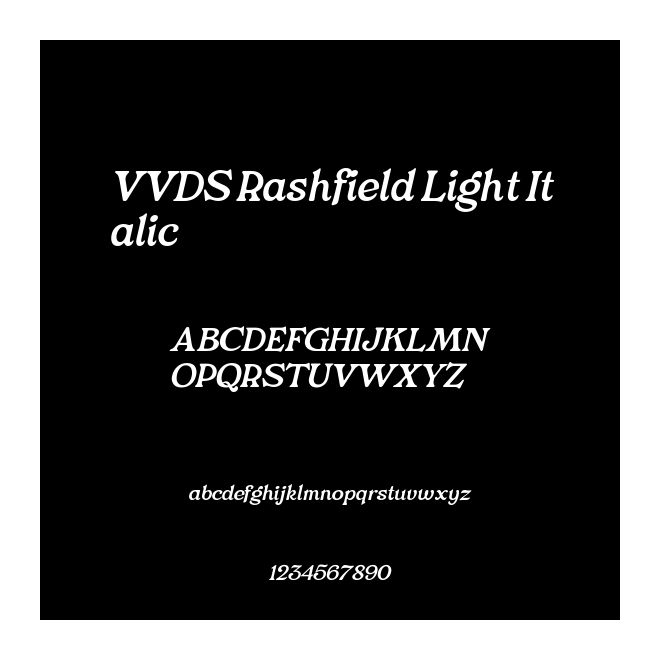 VVDS Rashfield Light Italic