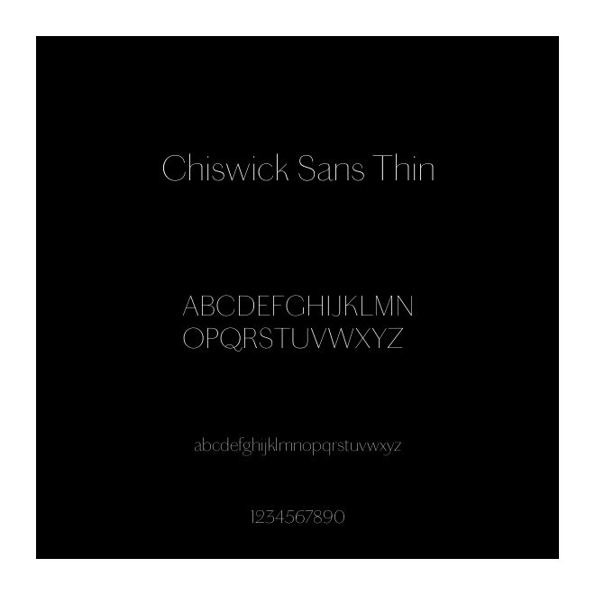 Chiswick Sans Thin