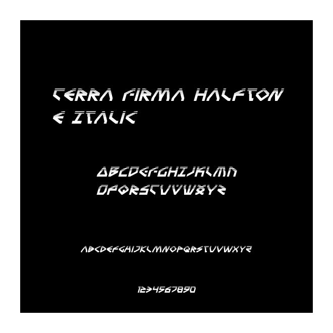 Terra Firma Halftone Italic