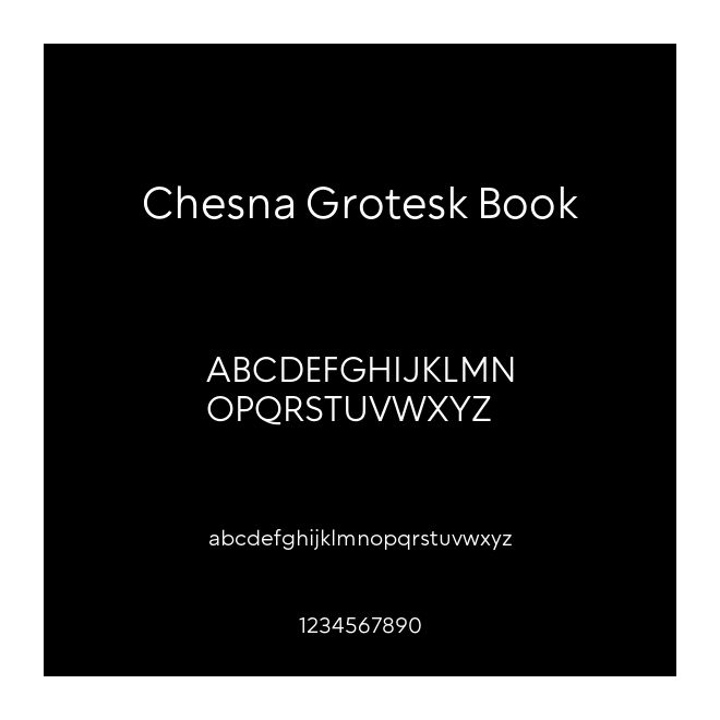 Chesna Grotesk Book