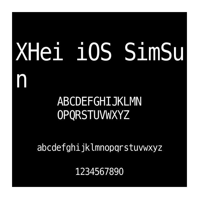 XHei iOS SimSun