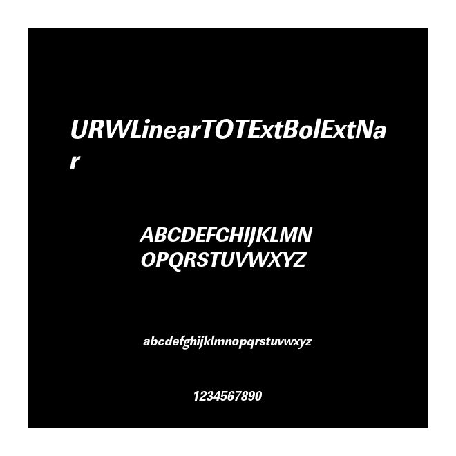 URWLinearTOTExtBolExtNar