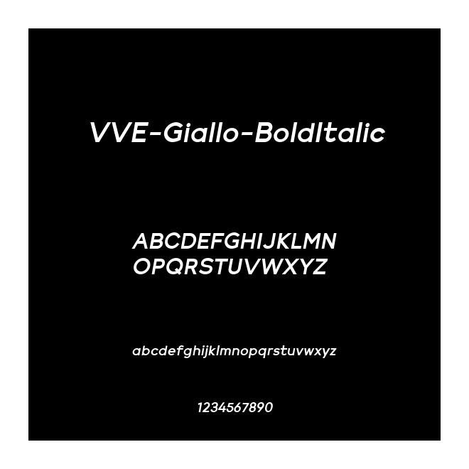 VVE-Giallo-BoldItalic