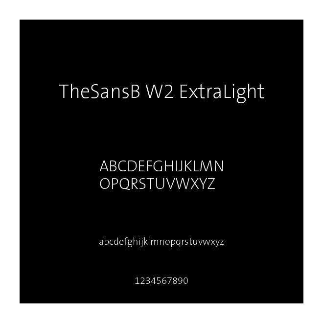 TheSansB W2 ExtraLight