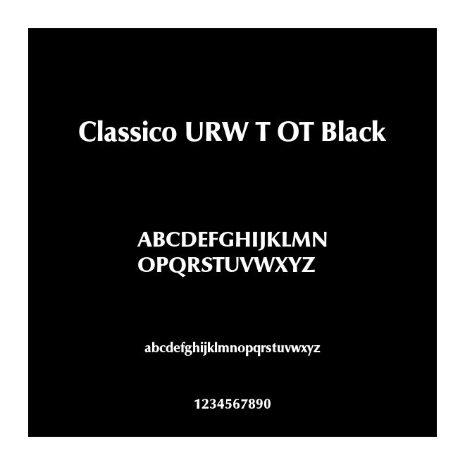 Classico URW T OT Black