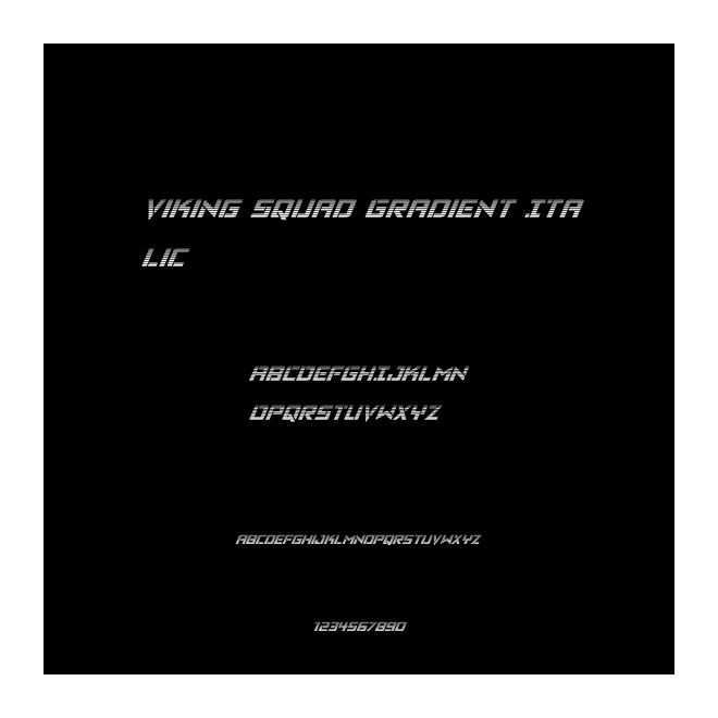 Viking Squad Gradient Italic