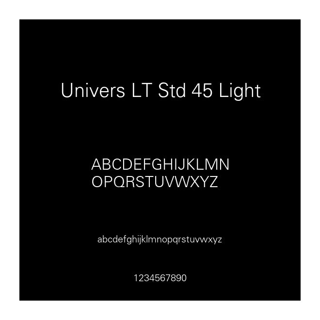 Univers LT Std 45 Light