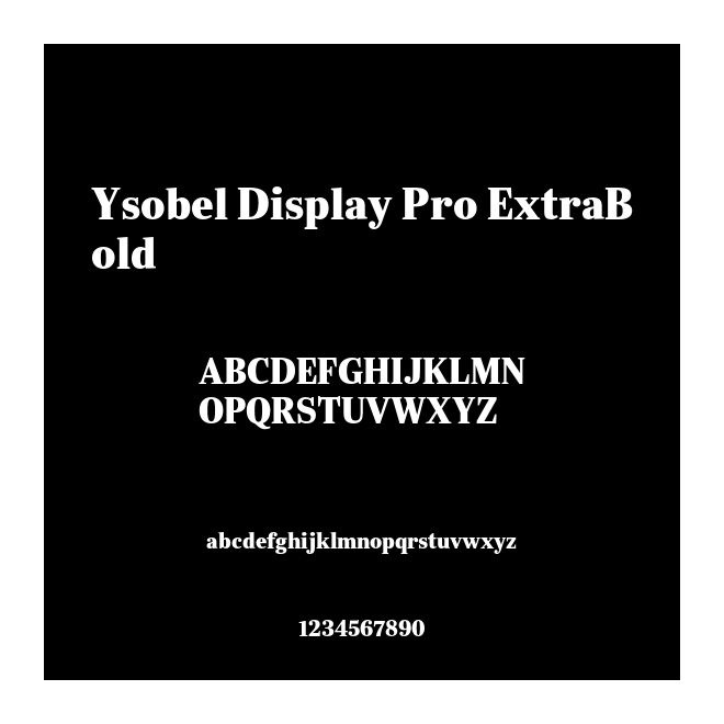 Ysobel Display Pro ExtraBold