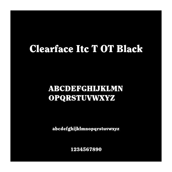 Clearface Itc T OT Black