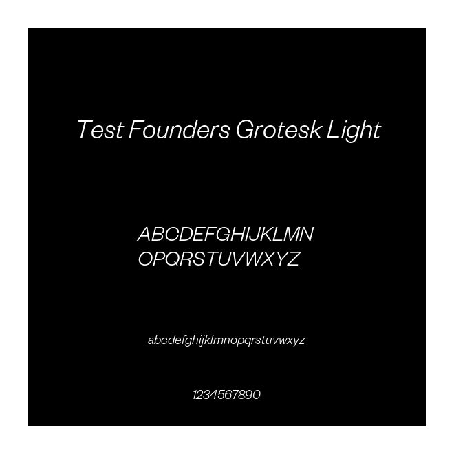 Test Founders Grotesk Light