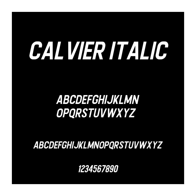 Calvier Italic
