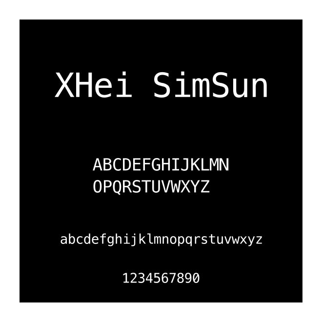 XHei SimSun