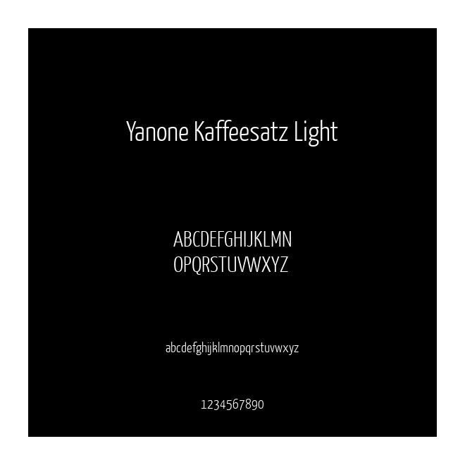Yanone Kaffeesatz Light