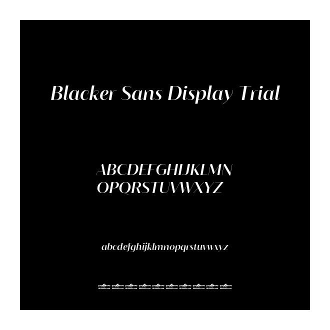 Blacker Sans Display Trial