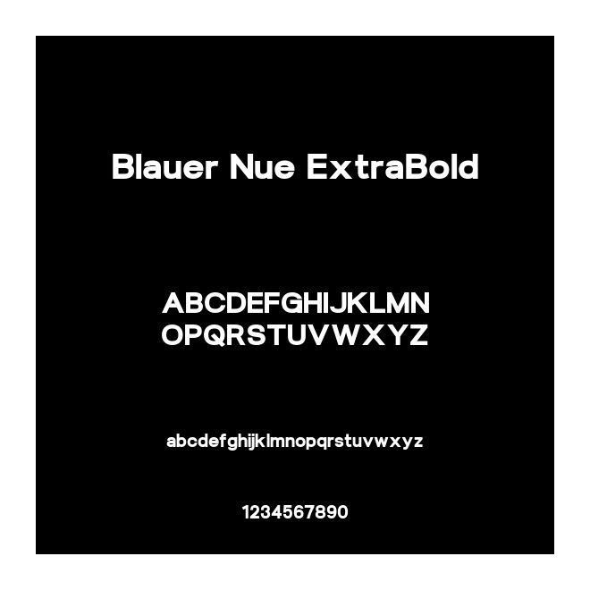 Blauer Nue ExtraBold