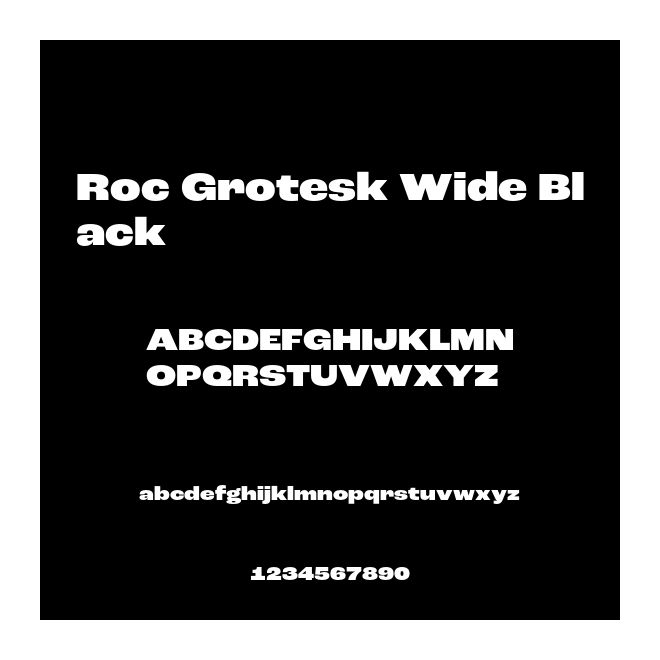 Roc Grotesk Wide Black