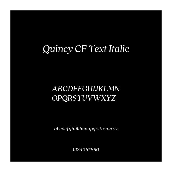 Quincy CF Text Italic