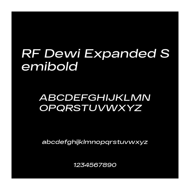 RF Dewi Expanded Semibold