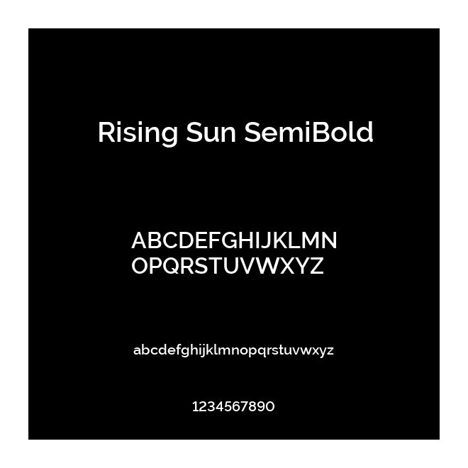 Rising Sun SemiBold