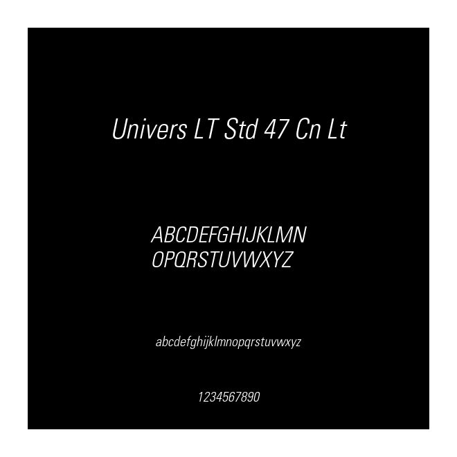 Univers LT Std 47 Cn Lt