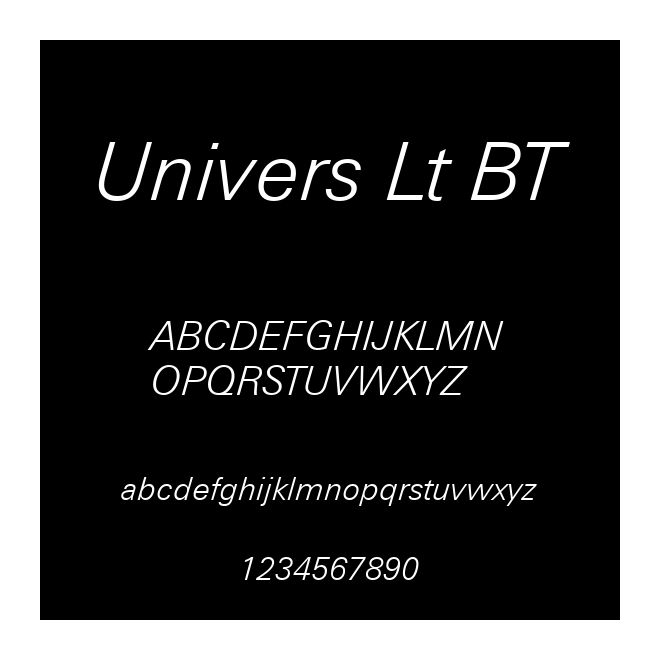 Univers Lt BT