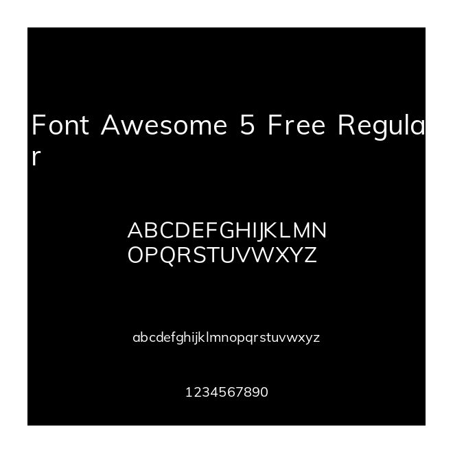 Font Awesome 5 Free Regular