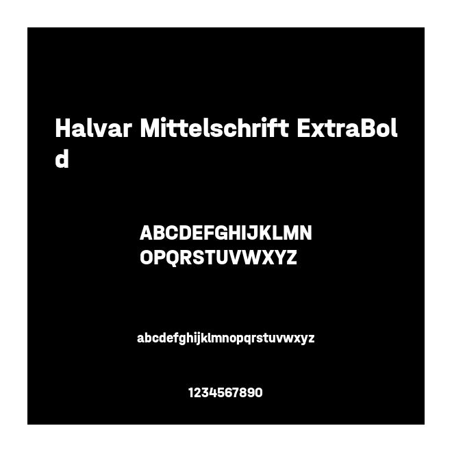 Halvar Mittelschrift ExtraBold