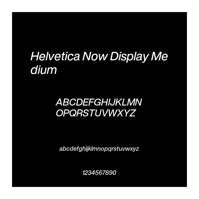 Helvetica Now Display Medium