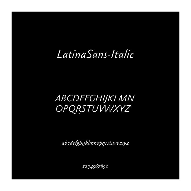 LatinaSans-Italic
