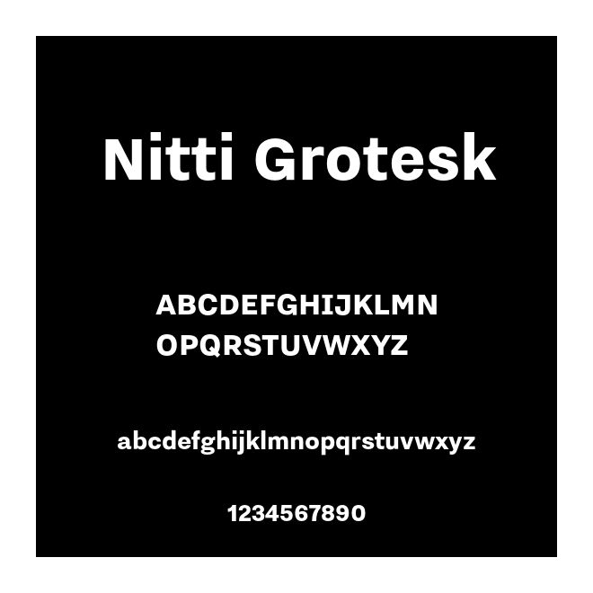 Nitti Grotesk