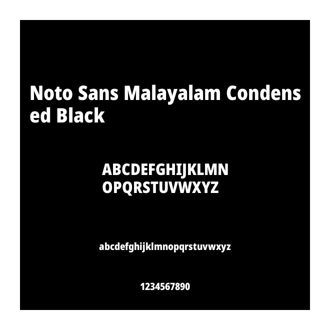 Noto Sans Malayalam Condensed Black