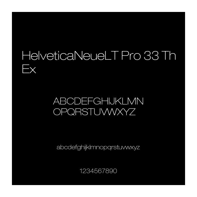 HelveticaNeueLT Pro 33 ThEx